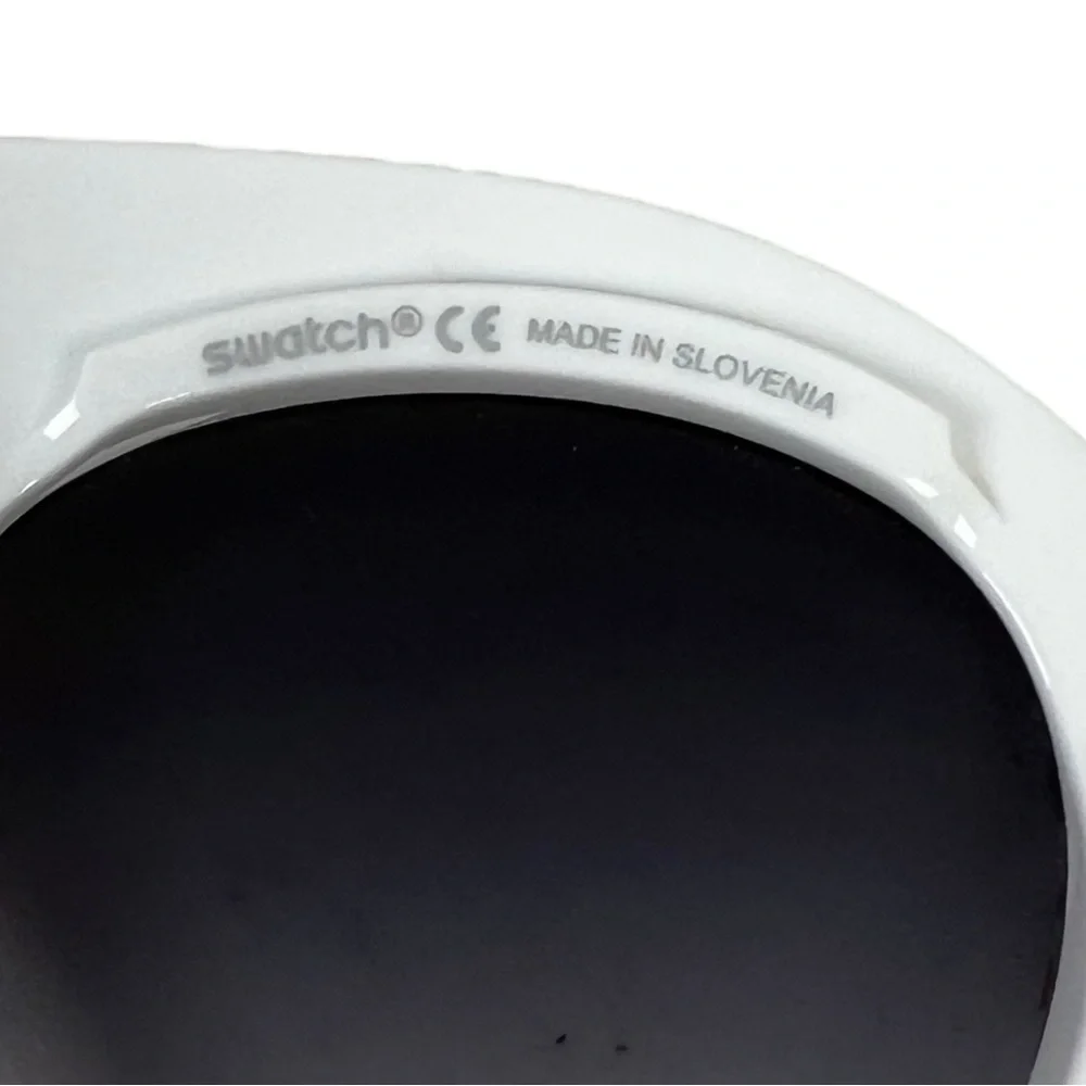 Swatch Womens Sunglasses Eyes Frame Only Snap On Red White Dots Made In Slovenia